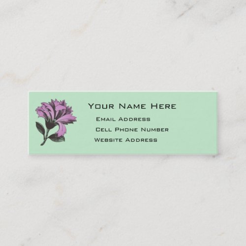 Deco Flower Skinny Profile Card Business Card