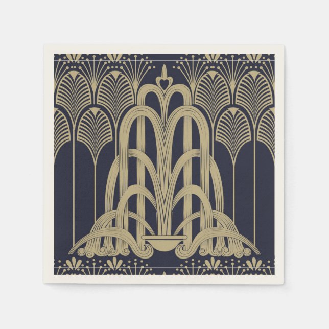 Deco Fountain Paper Napkins (Front)