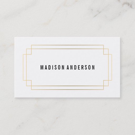Customizable Deco Frame | Business Cards