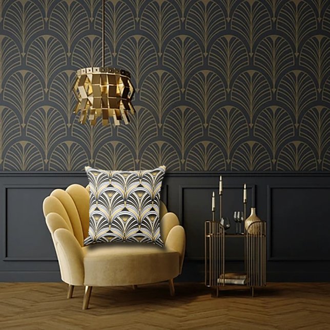 Deco Glamour Reimagined Throw Pillow (Creator Uploaded)