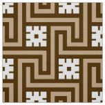 Deco Greek Key, Taupe Tan and Brown Fabric