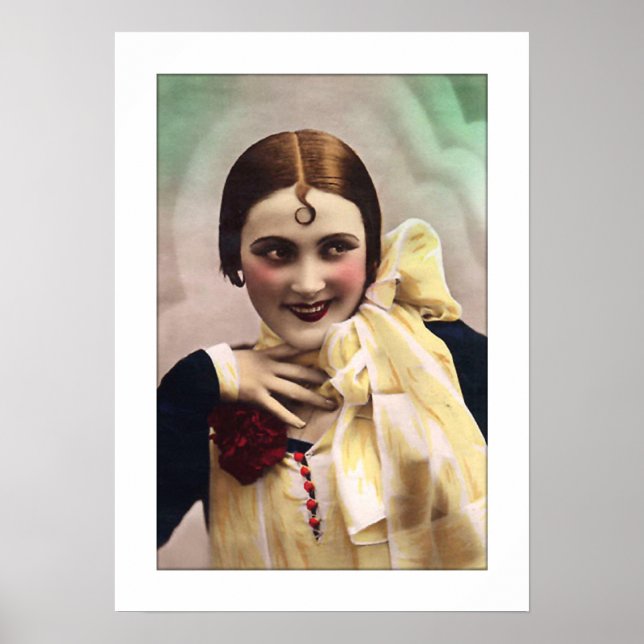 deco lady fun, flirty, colorful poster (Front)