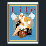 Deco Life Travel Cover- Coles Phillips 12 x 16 Poster<br><div class="desc">Colorful Art Deco Cover by Coles Phillips for Life Travel Number Magazine</div>