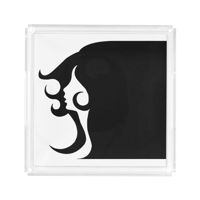 Deco Mod Woman Acrylic Tray (Front)