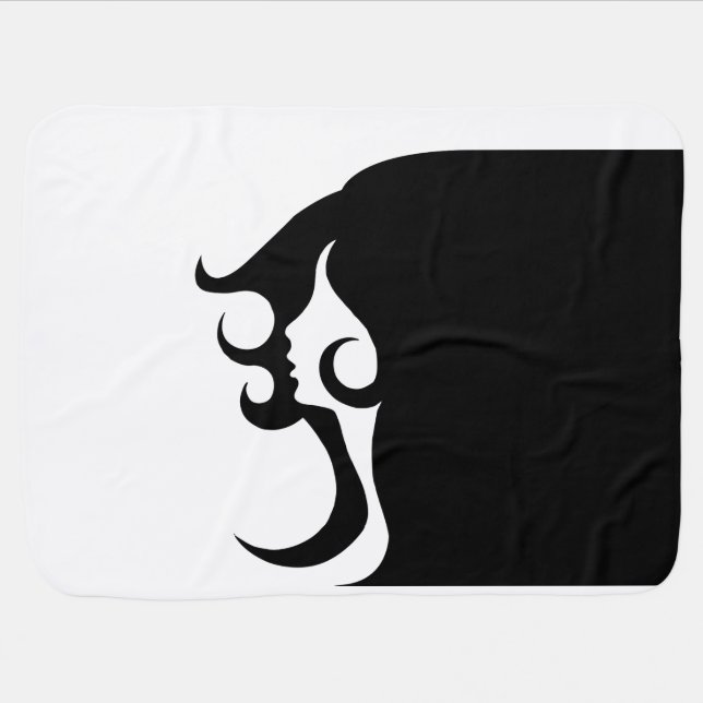 Deco Mod Woman Baby Blanket (Horizontal)