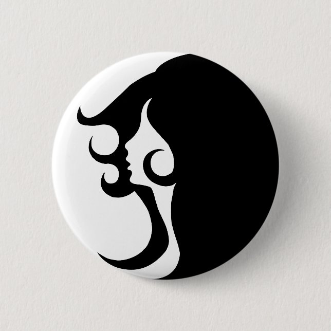 Deco Mod Woman Button (Front)