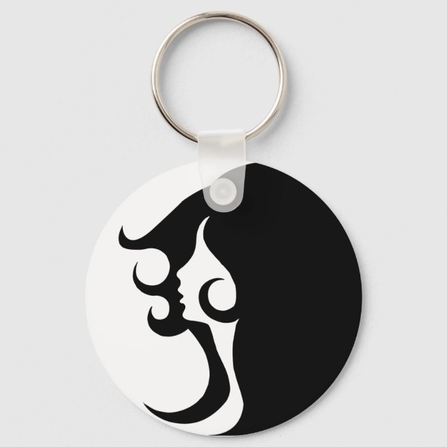 Deco Mod Woman Keychain (Front)