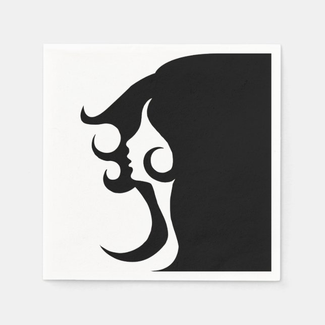 Deco Mod Woman Napkins (Front)