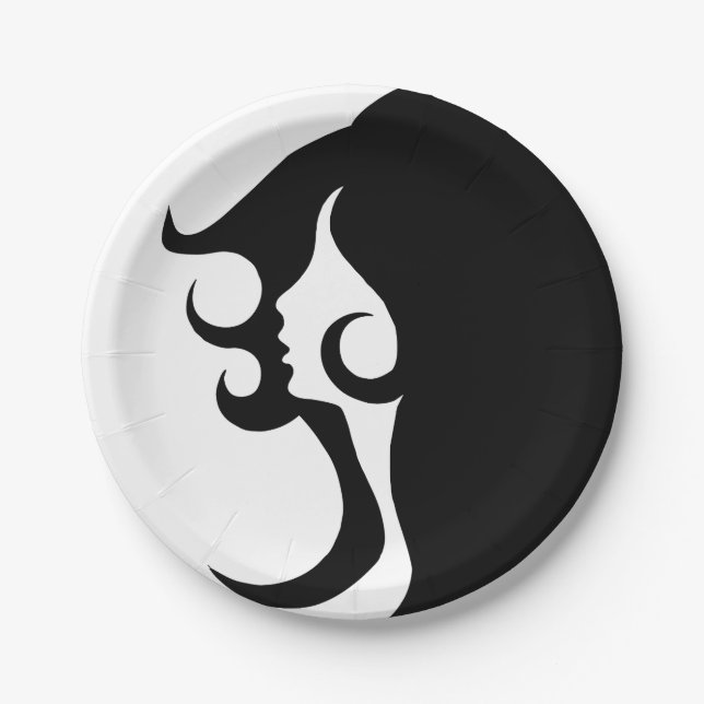 Deco Mod Woman Paper Plates (Front)