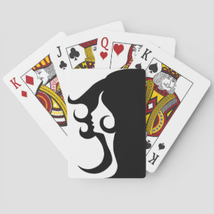 Deco Mod Woman Poker Cards