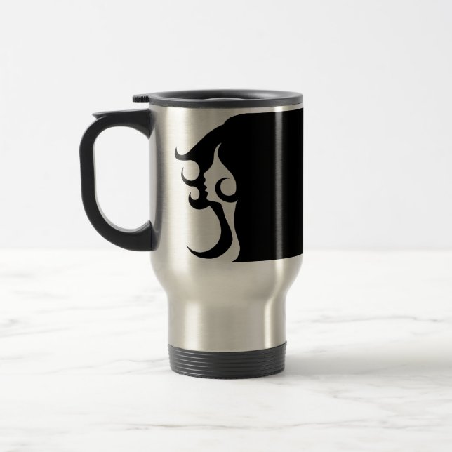 Deco Mod Woman  Travel Mug (Left)