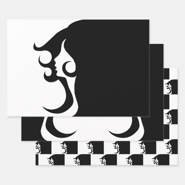 Deco Mod Woman Wrapping Paper Sheets (Set)