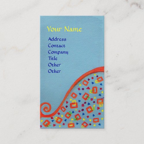 DECO MONOGRAM Orange blue Yellow Business Card