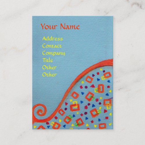 DECO MONOGRAM Orange blue Yellow Business Card