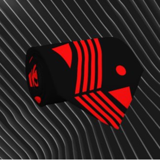 Deco pattern in red & black