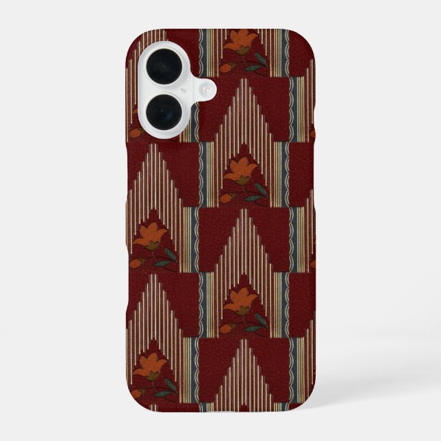 Deco Pattern With Flower And Spire Iphone Case (Back)