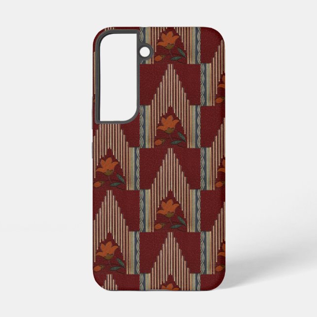 Deco Pattern With Flower And Spire Samsung Galaxy Case (Back)