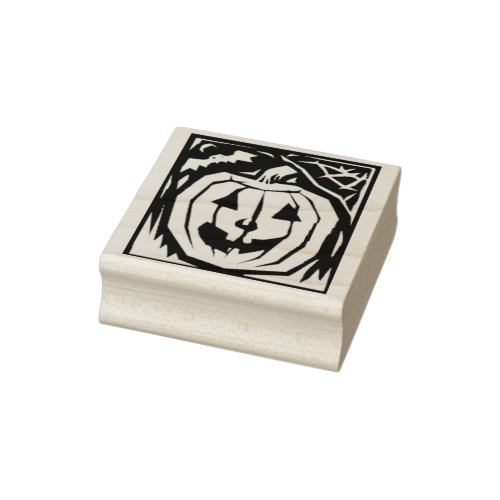 Deco pumpkin silhouette art stamp