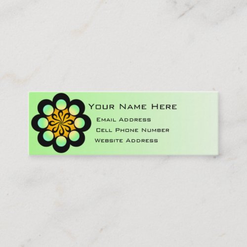 Deco Retro Skinny Profile Card Business Cards
