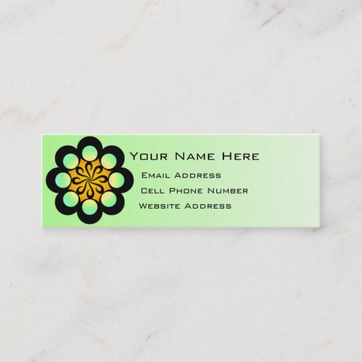 Customizable Deco Retro Skinny Profile Card Business Cards
