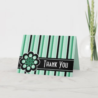 Deco Retro Thank You Card Mint Green