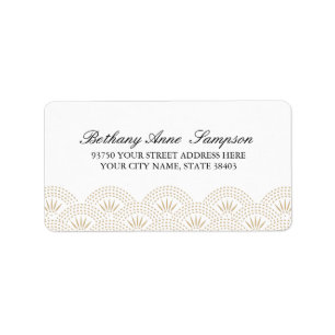 Deco Seigaiha Address Labels