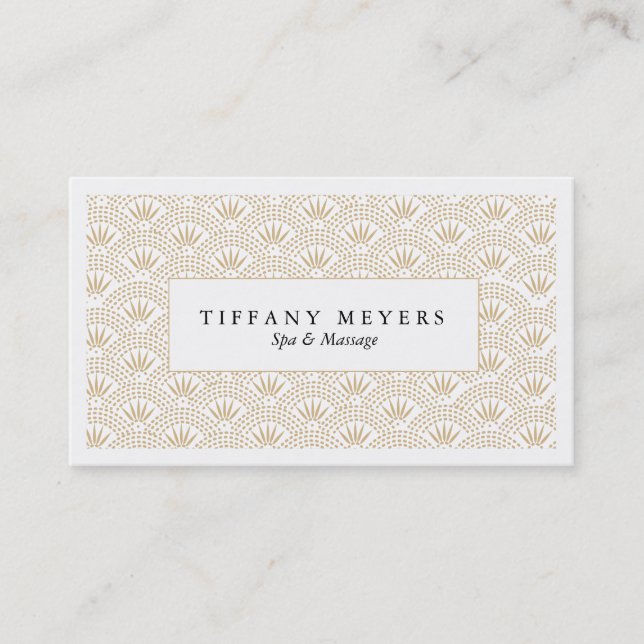 Deco Seigaiha Business Cards (Front)