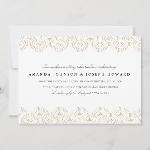 Deco Seigaiha Rehearsal Dinner Invite