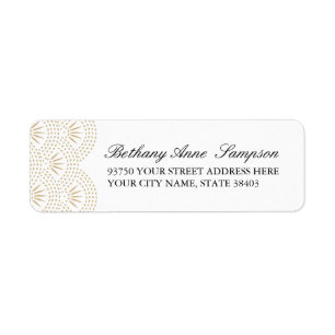 Deco Seigaiha Return Address Labels