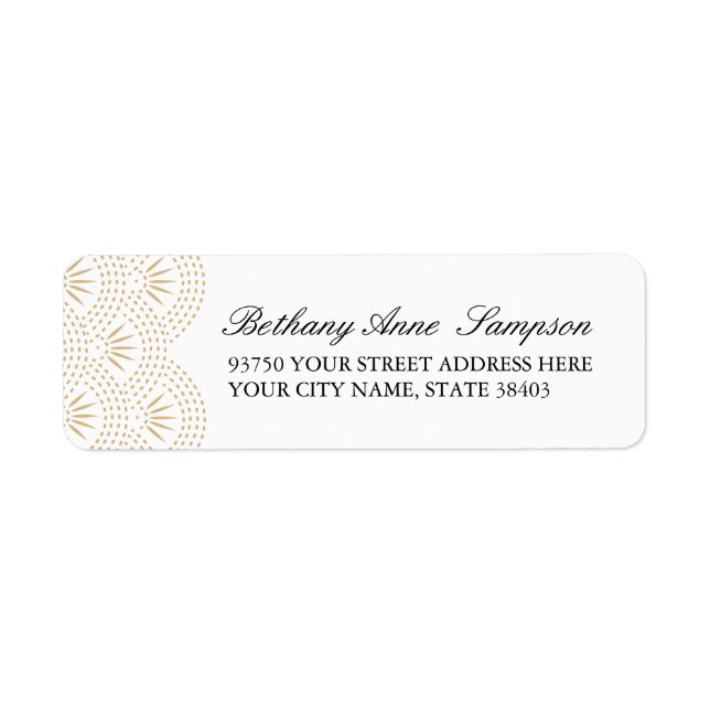 Deco Seigaiha Return Address Labels (Front)