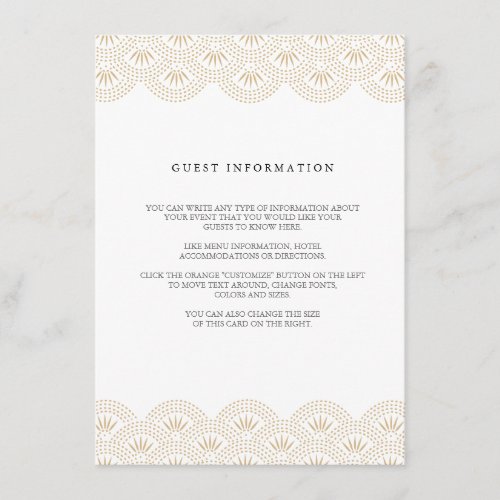 Deco Seigaiha Wedding Insert Card