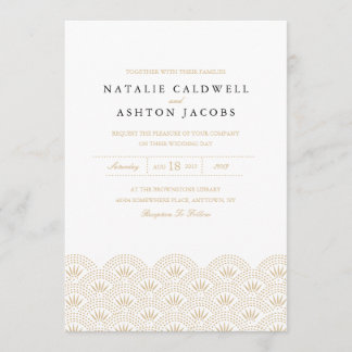 Deco Seigaiha Wedding Invitation