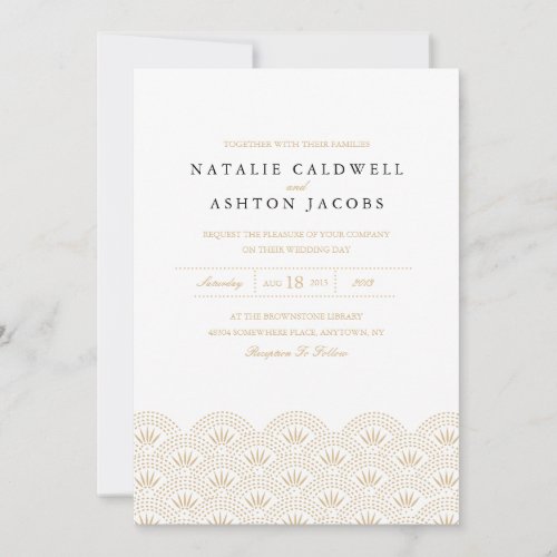 Deco Seigaiha Wedding Invitation