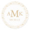 Deco Seigaiha Wedding Monogram Stickers