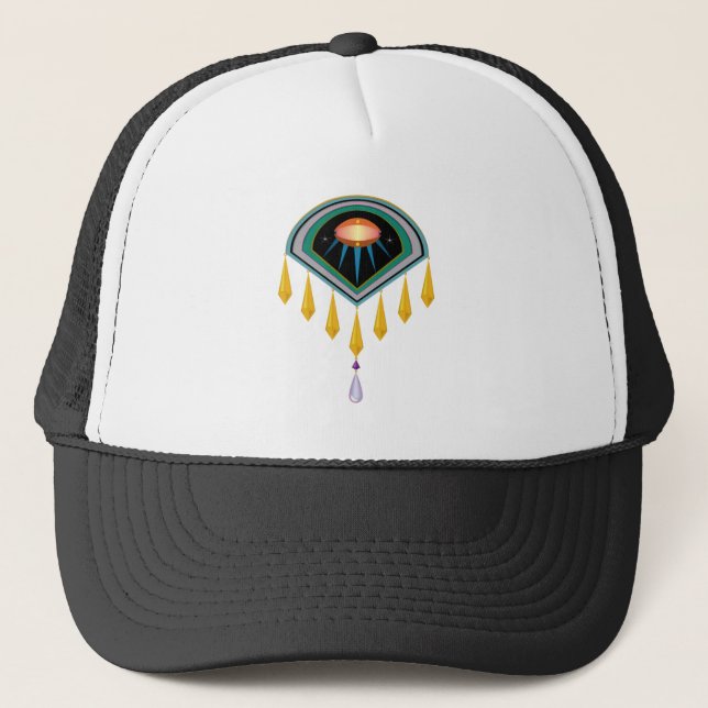 Deco Space Egg Trucker Hat (12 colors) (Front)