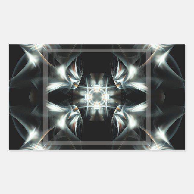 Deco Star Rectangular Sticker (Front)