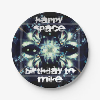 Deco Star Space & Your text Paper Plates