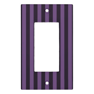 Deco Style Purple Vertical Stripes Light Switch Cover