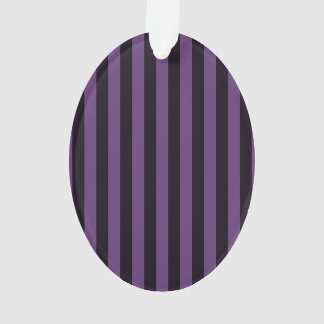 Deco Style Purple Vertical Stripes Ornament (Back)