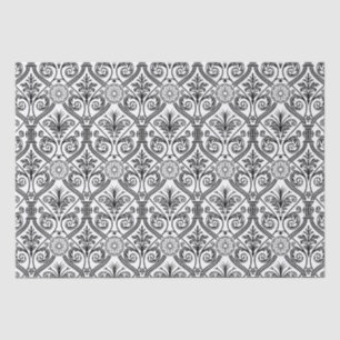 Deco style vintage pattern black white tissue paper