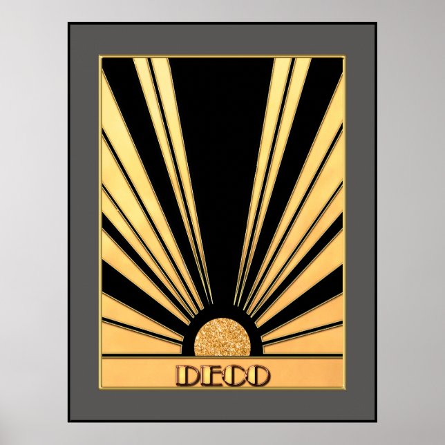 Deco Sunburst Poster (Front)