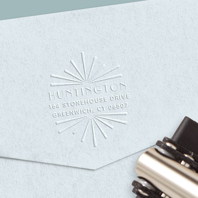 Deco Sunburst Return Address Embosser (Creator Uploaded)