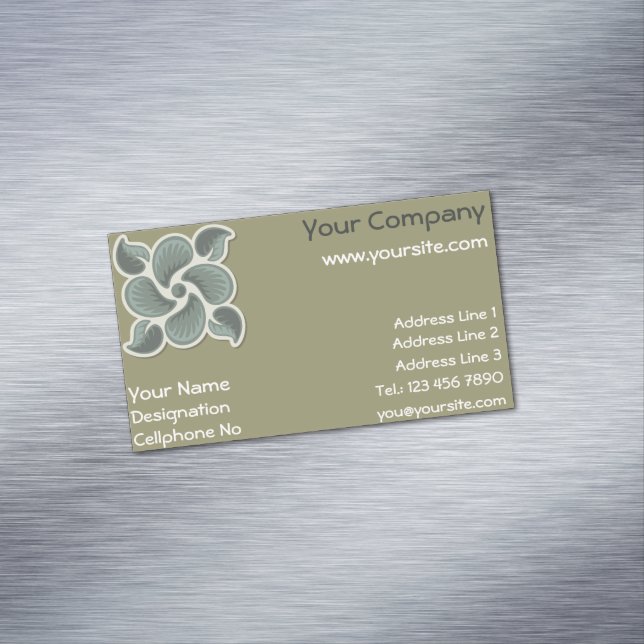 Deco Tile 2 Business Card Magnet (In Situ)