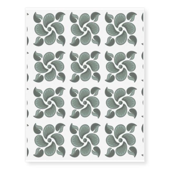 Deco tile 2 temporary tattoos (Front)