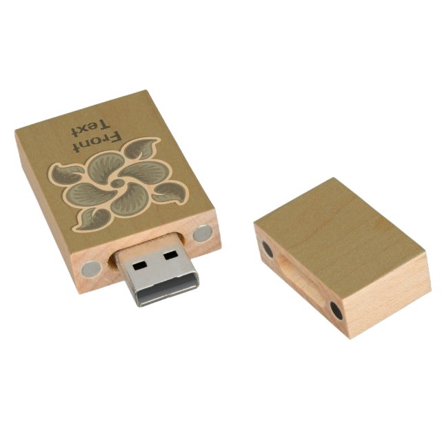 Deco tile 2 wood flash drive (Angled)
