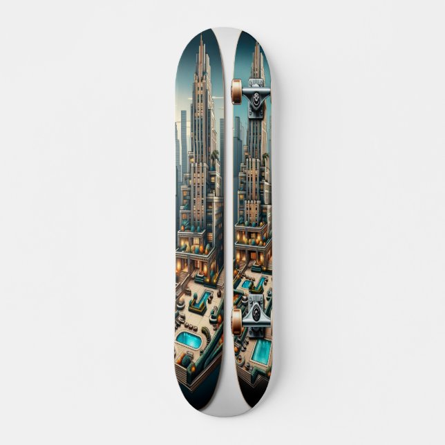 "Deco Urban Heights Deck" Skateboard (Front)