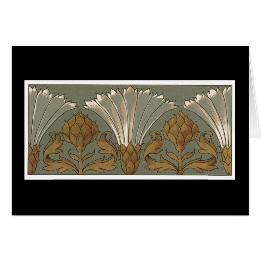 Deco White Fan Flowers With Gold and Gray (Front Horizontal)
