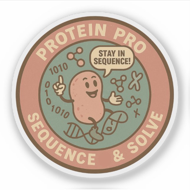 Decode Proteins Like a Pro Sequence & Solve Sticker (Front)
