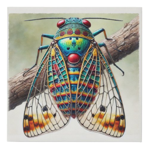 Decodes Insect 040724IREF114 _ Watercolor Faux Canvas Print