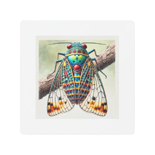 Decodes Insect 040724IREF114 _ Watercolor Metal Print